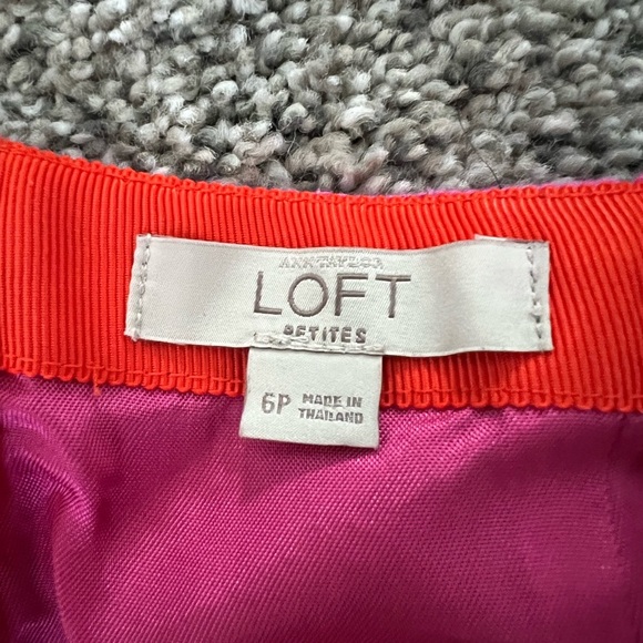 Loft Striped Pattern Colorful Cotton Mini Skirt In Size 6P - Picture 3 of 10